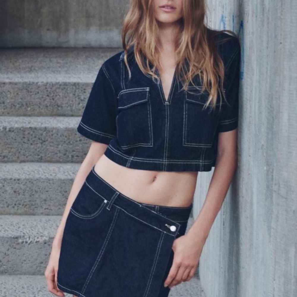 Zara Denim Set skort